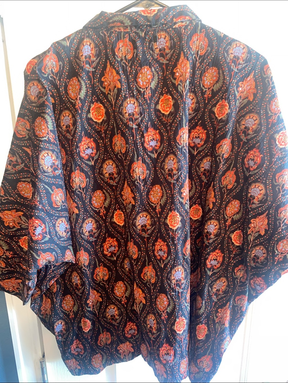 Women's Navy Floral Button-Front Top - Picture 5 of 5
